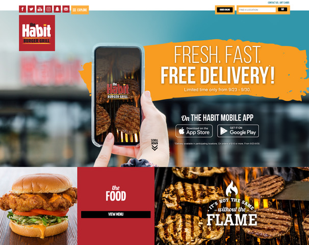 The Habit Burger Grill Brings Fresh, Fast, and Free Delivery to Their App