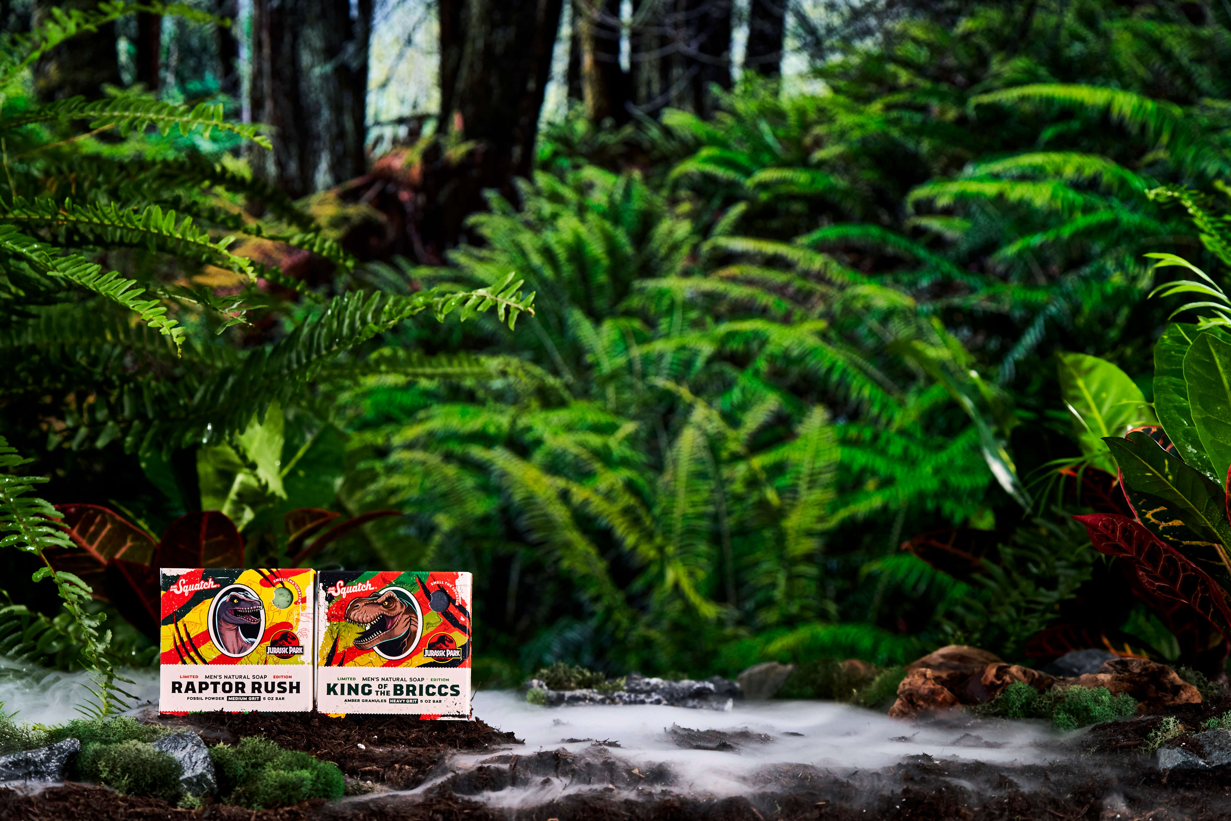 Dr Squatch JURASSIC PARK LIMITED EDITION Soap | Raptor Rush & King of the  Briccs