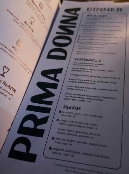 A New Restaurant Pops Up at The Shay: Meet Prima Donna