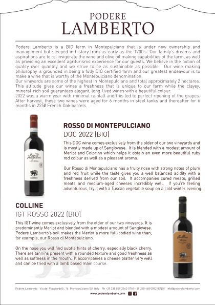 Podere Lamberto Wine
